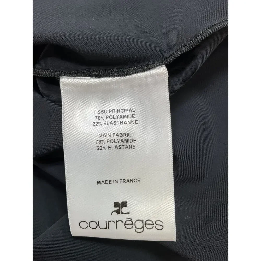 Courreges Sleek Black Twisted Cutout Mini Dress Size Large - Picture 5 of 5